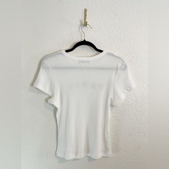 Daydreamer Paris crop tee ribbed knit. New. Large - Picture 5 of 5